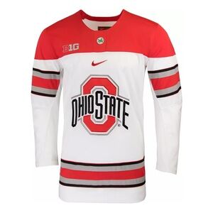 🏒 Nike Ohio State Buckeyes Hockey Jersey – Size Medium – White/Scarlet